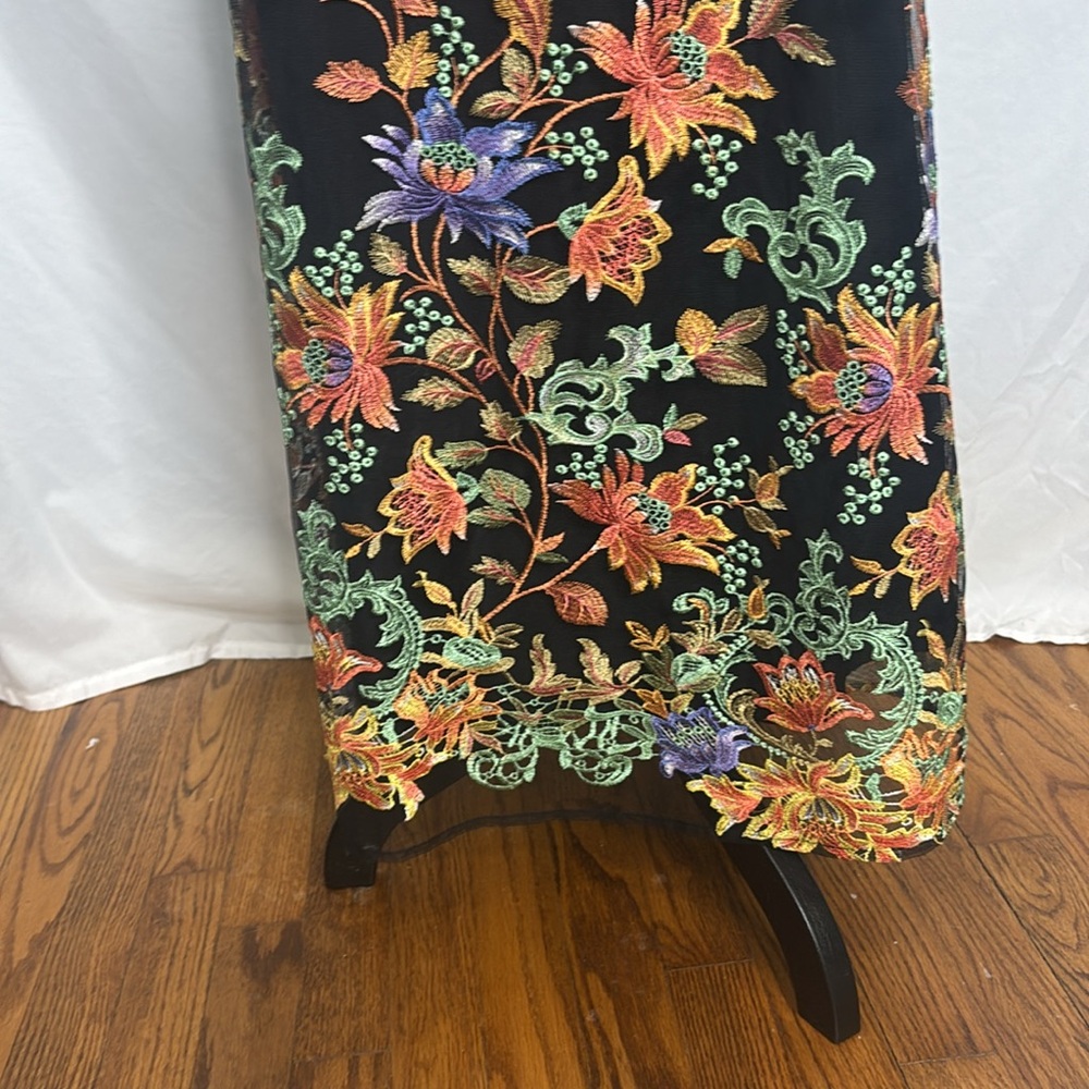 Soft Surroundings Fully embroidered  A line Maxi skirt - Picture 4 of 7